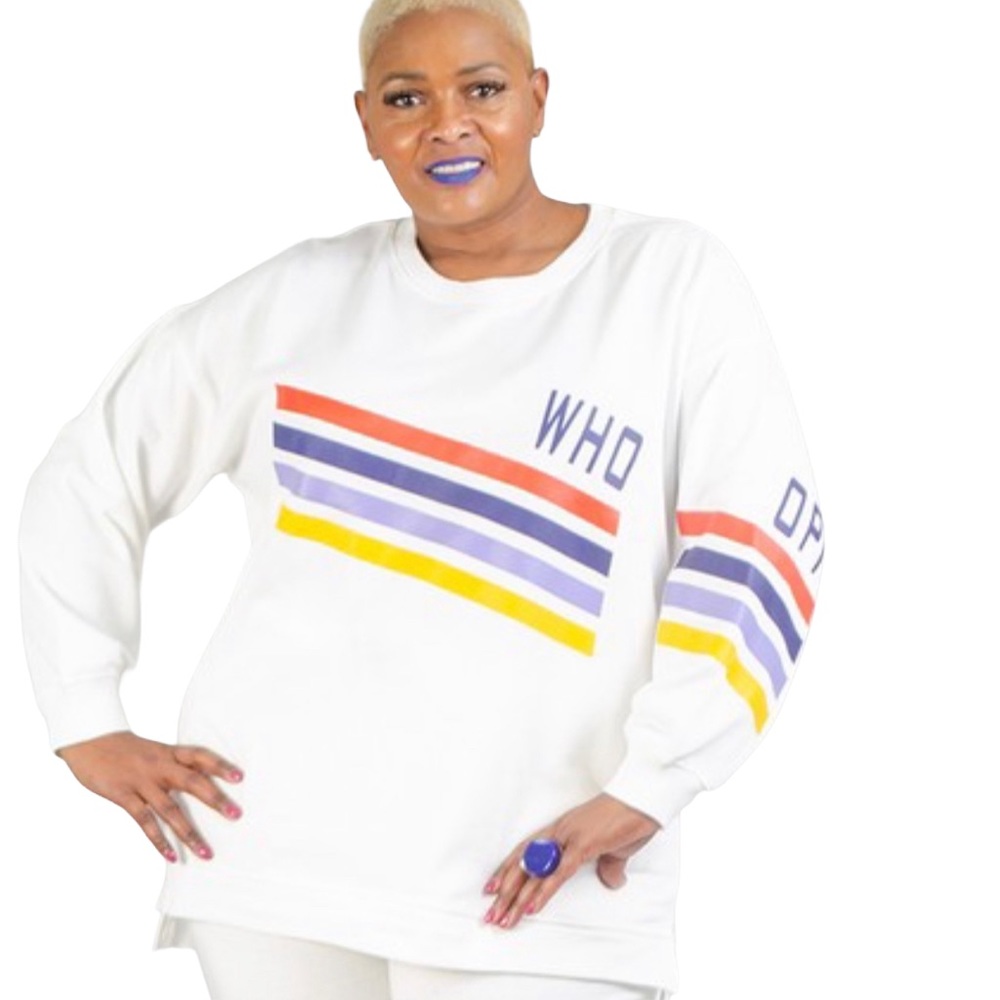 DUBGEE Striped Sweatshirt